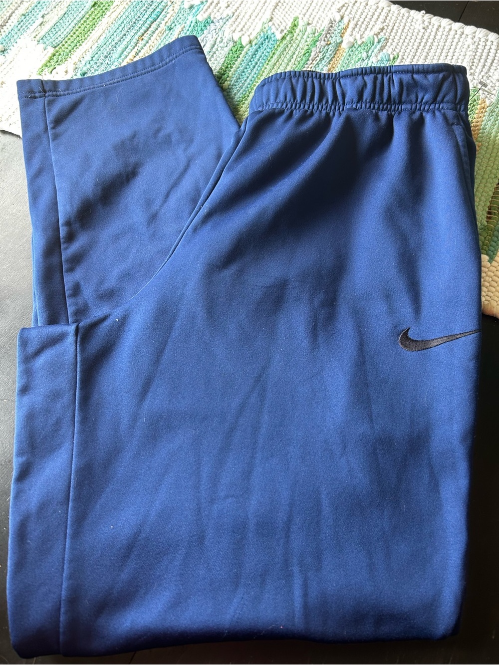 Nike Men's Royal Blue Jogger Sweatpants with Black Swoosh